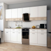 Kuchyně Lea Doros 3,4 m Bílá/Dub Sonoma DTD 340×60×250 (81000007)
