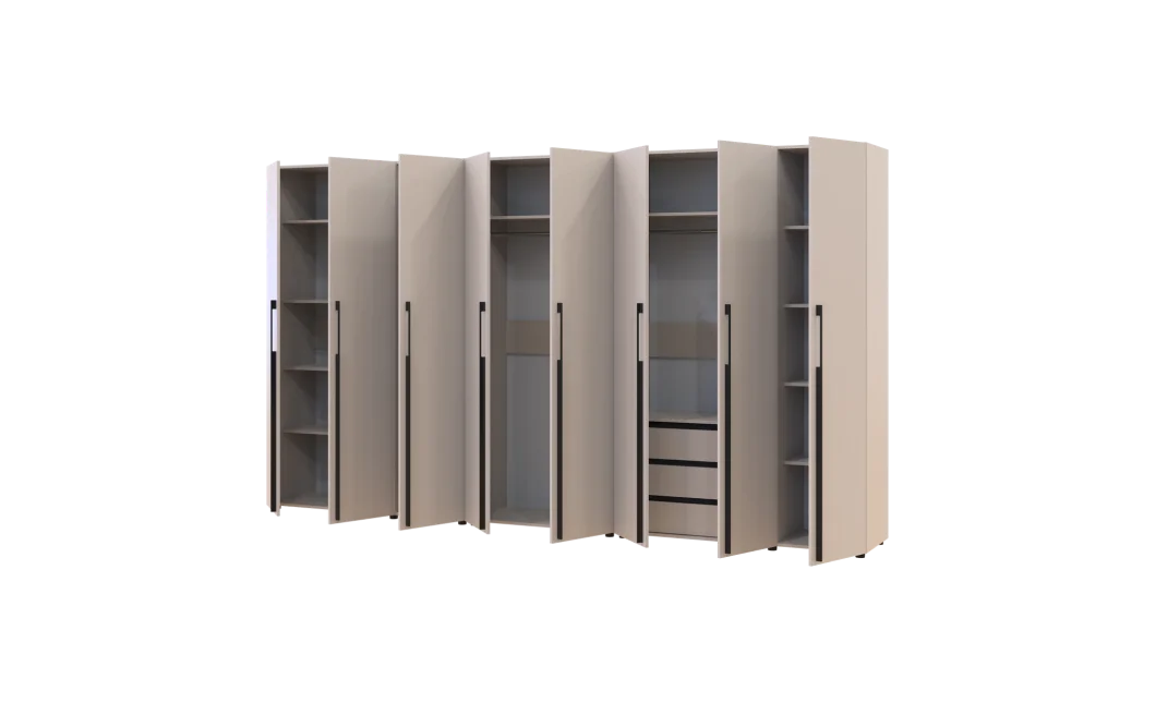 Kleiderschrank mit Regalen und Schubladen Doros Kasper Kaschmir 3+2+3 LTD 360 × 50 × 204 cm (42005742)