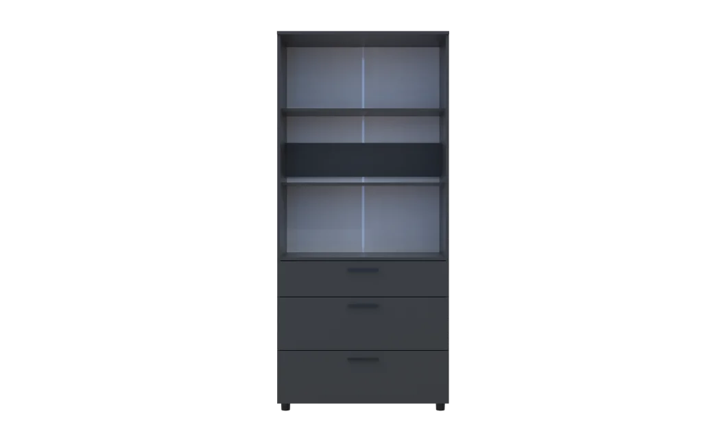 Skříň na oblečení Doros Thorn Antracit 2 DTD/3Š police 90х51.6х200 (44900446)