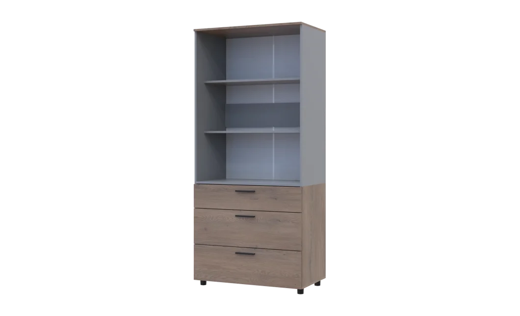 Skříň na oblečení Doros Thorn Cremona Cannolo/Šedá 2 DTD/3Š police 90х51.6х200 (44900458)