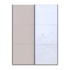 Šatní skříň s posuvnými dveřmi Doros G-Caiser Kašmír / Bílá 1 DTD / 1 sklo / 3 části 180x60x240 (42005322)