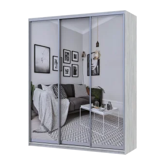 Šatní skříň Doros City Light Borovice Natti 3 zrcadla 180×60×225 (80736524)