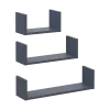 Sada polic Doros Fil Grafit 3 ks 30/45/60x15x15 (41516078)