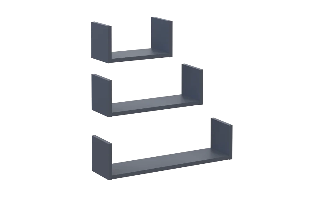 Sada polic Doros Fil Grafit 3 ks 30/45/60x15x15 (41516078)