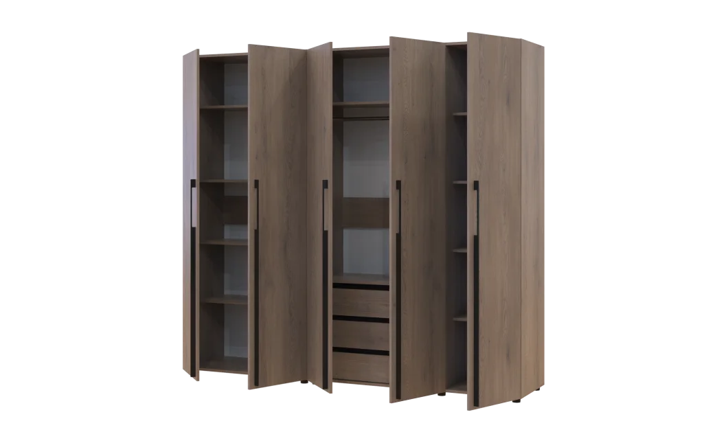 Kleiderschrank mit Regalen und Schubladen Doros Kasper Cremona Cannolo 2+3 LTD 225 × 50 × 204 cm (42005551)
