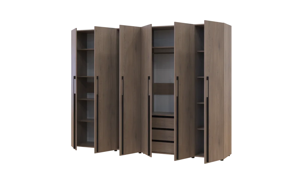 Kleiderschrank mit Regalen und Schubladen Doros Kasper Cremona Cannolo 3+3 LTD 270 × 50 × 204 cm (42005575)
