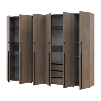 Kleiderschrank mit Regalen und Schubladen Doros Kasper Cremona Cannolo 3+3 LTD 270 × 50 × 204 cm (42005575)