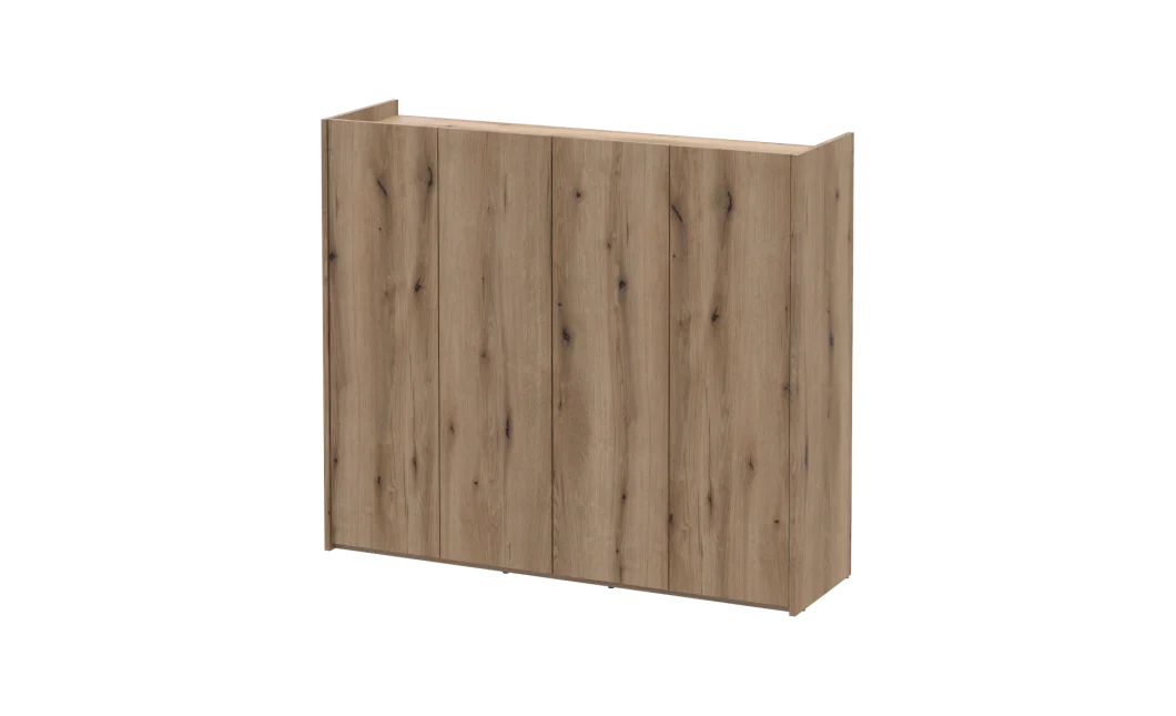 Botník se zrcadlem Doros Kassel Dub Evok 4 DTD 128×40×110 (42005501)