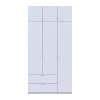 Šatní skříň Lukas Bílý/Bílý 3 dveře 120x50x240 (80737796)