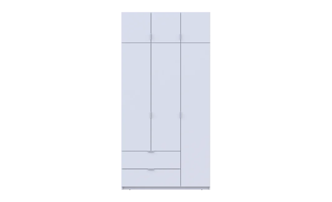 Šatní skříň Lukas Bílý/Bílý 3 dveře 120x50x240 (80737796)