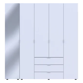 Skříň na oblečení Doros Gelar Bílý 4 dveře/zrcadlo 194 × 49,5 × 203,4 (42002160)