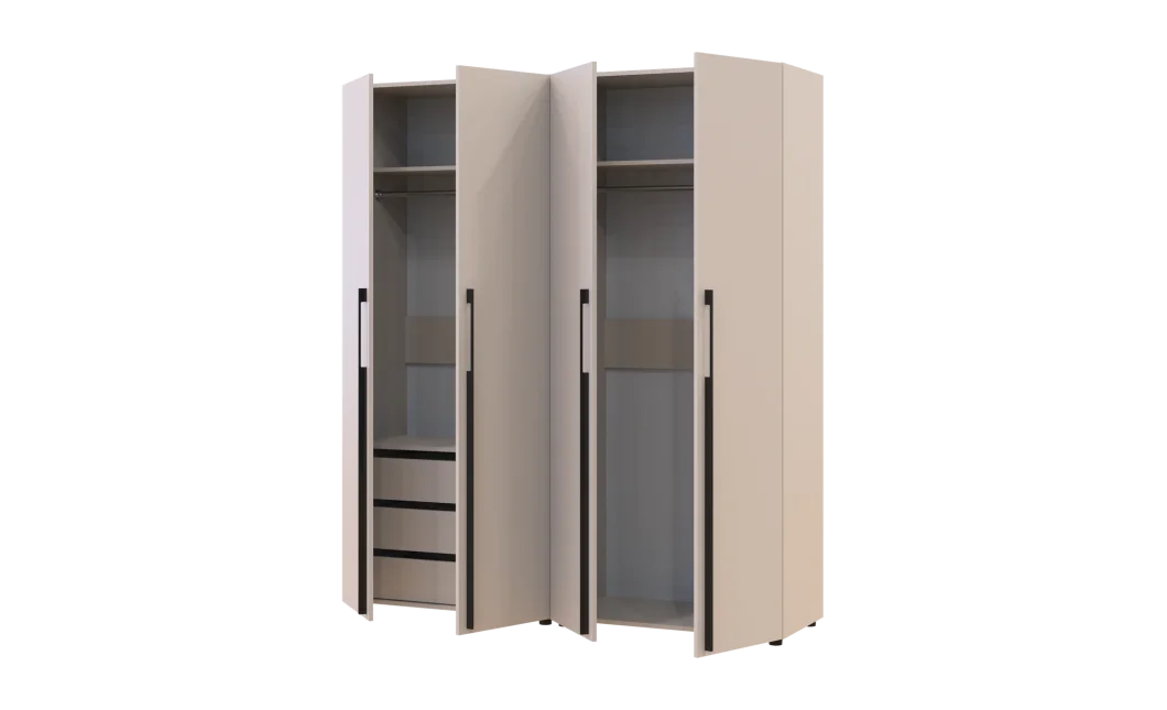 Kleiderschrank mit Schubladen Doros Kasper Kaschmir 2+2 LTD 180 × 50 × 204 cm (42005728)