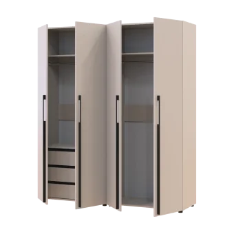 Kleiderschrank mit Schubladen Doros Kasper Kaschmir 2+2 LTD 180 × 50 × 204 cm (42005728)