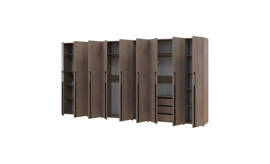 Kleiderschrank mit Regalen und Schubladen Doros Kasper Cremona Cannolo 3+3+3 LTD 405 × 50 × 204 cm (42005735)