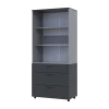 Skříň na oblečení Doros Thorn Antracit/Šedá 2 DTD/3Š police 90х51.6х200 (44900474)