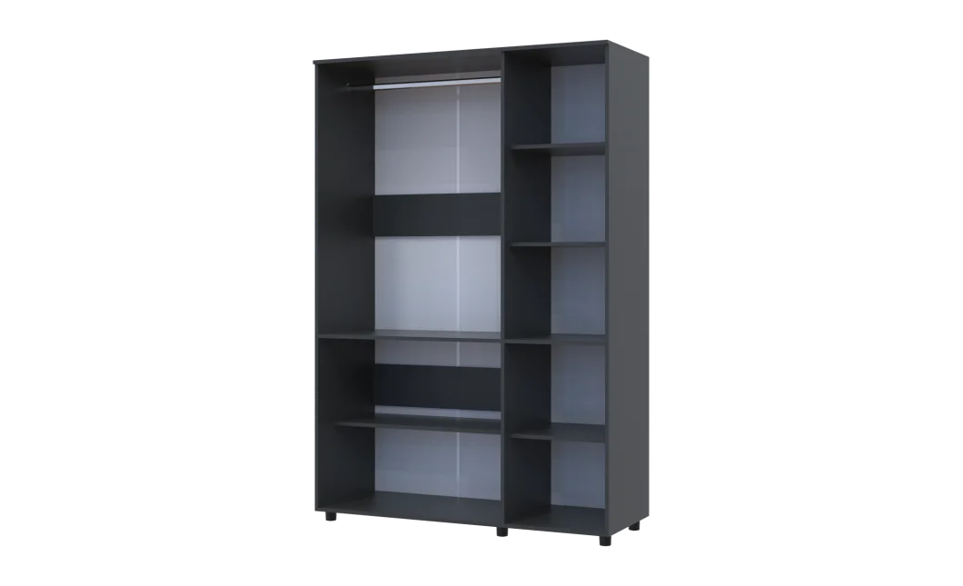 Skříň na oblečení Doros Thorn Antracit 3 DTD tyč 135х51.6х200 (44900491)