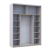Šatní skříň s posuvnými dveřmi Doros G-Caiser Kašmír / Černá 2 skla / 3 části 180x60x240 (42005326)