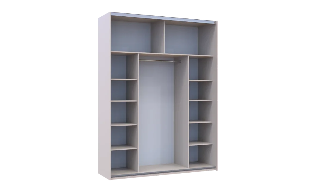 Šatní skříň s posuvnými dveřmi Doros G-Caiser Kašmír / Černá 2 skla / 3 části 180x60x240 (42005326)