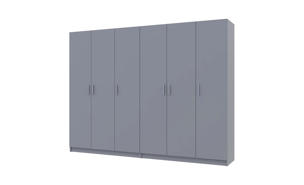 Sada Promo Šedá 3+3 dveře 270x48x204 (80737768)
