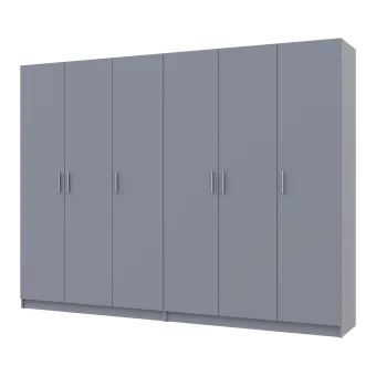 Sada Promo Šedá 3+3 dveře 270x48x204 (80737768)