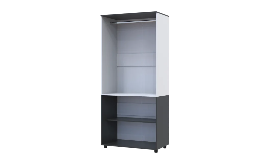 Skříň na oblečení Doros Thorn Antracit/Bílá 2 DTD tyč 90х51.6х200 (44900467)