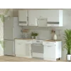 Kuchyně Doros Lea Bílá hladká / Sonoma DTD / skleněné vložky 220×60×250 (80359337)