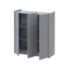 Botník se zrcadlem Doros Kassel Šedý 3 DTD 97×40×110 (42005509)