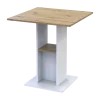 Jídelní stůl Doros Coud Bílý/Dub Artisan 70×70×74 (41510131)