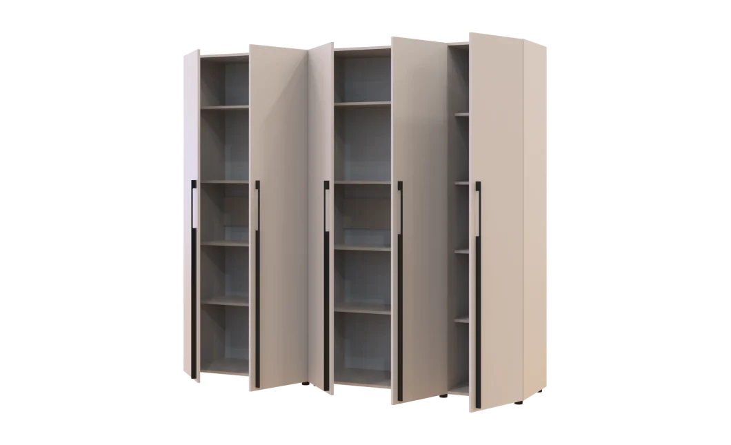 Kleiderschrank mit Regalen Doros Kasper Kaschmir 2+3 LTD 225 × 50 × 204 cm (42005546)