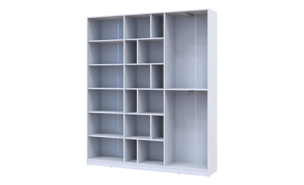 Skříň na oblečení Doros Morgan Bílý dveře DTD 180×40×210 (42001246)