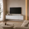 TV stolek Doros Levia Bílé dřevo 4 dveře 160x35x33 (41516117)