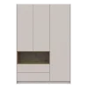 Skříň na oblečení s nikou Doros Dale Kašmír/Dub Artisan 3 dveře 150 × 52 × 220 (80737726)