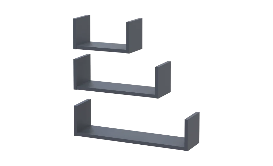 Sada polic Doros Fil Grafit 3 ks 30/45/60x15x15 (41516078)