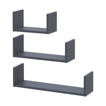 Sada polic Doros Fil Grafit 3 ks 30/45/60x15x15 (41516078)