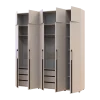 Kleiderschrank mit Schubladen und Aufsatzschrank Doros Kasper Kaschmir 2+3 LTD 225 × 50 × 245 cm (42005554)