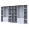 Set Doros Gelar s regálem Bílý 4+4 dveře 348,2×49,5×203,4 (42005040)
