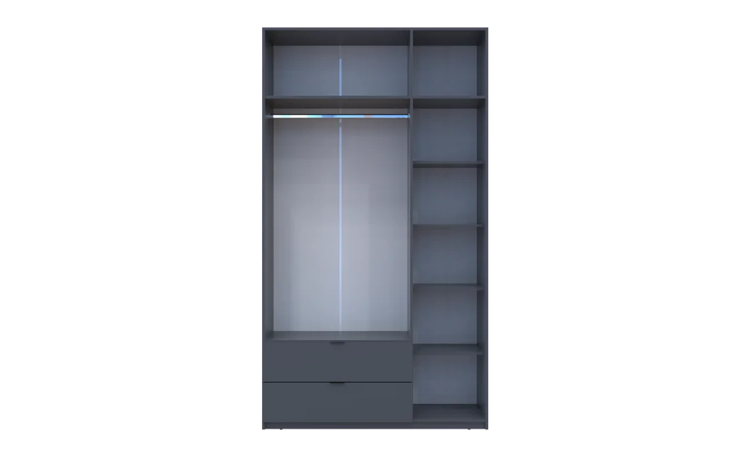 Šatní skříň Lukas Grafit/Grafit 3 dveře 135x50x240 (80737801)