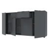 Komoda Doros Ron 7 Grafit 4 dveře 2 zásuvky 160 × 38 × 81 (44900236)