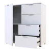 Komoda Doros Ron 1 1 dveře 4 zásuvky Bílý 80 × 38 × 81 (41516005)