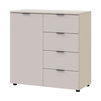 Komoda Doros Ron 1 1 dveře 4 zásuvky Kašmír 80 × 38 × 81 (41516043)