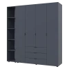 Set Doros Gelar s regálem Grafit 4 dveře 193,2×49,5×203,4 (42005063)