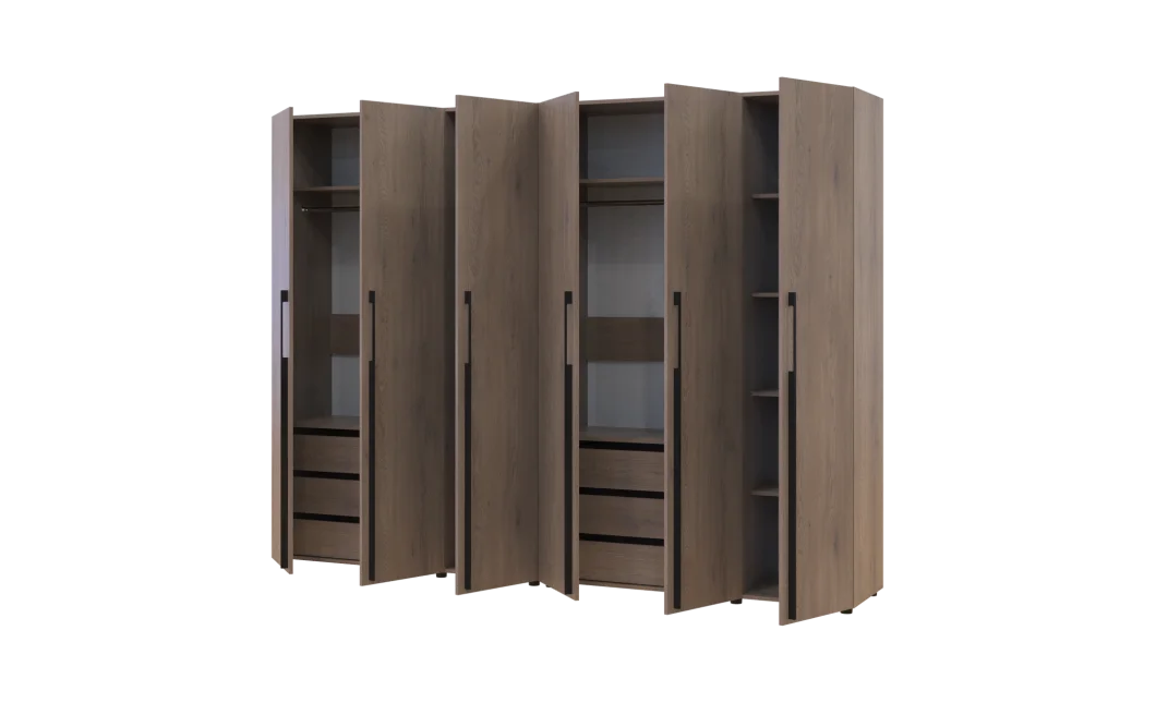 Kleiderschrank mit Schubladen Doros Kasper Cremona Cannolo 3+3 LTD 270 × 50 × 204 cm (42005573)