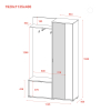 Předsíň Doros Split Dub Artisan/Kašmír DTD 94 × 39 × 200 (44900270)