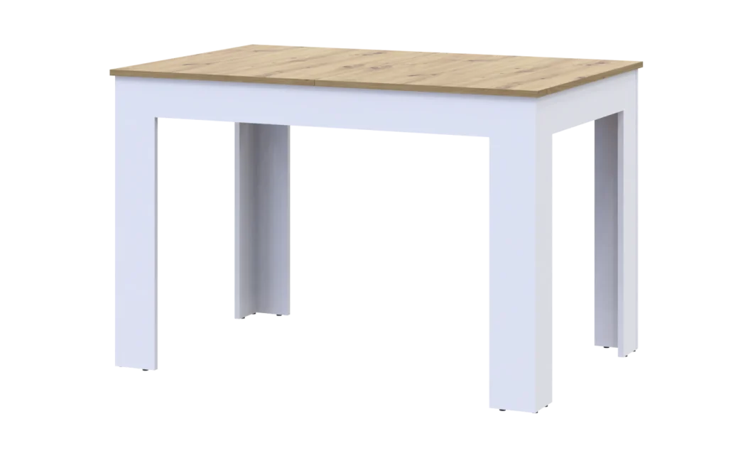 Jídelní stůl Doros Flint Bílý/Dub Artisan 120/170x80x78 (41510130)