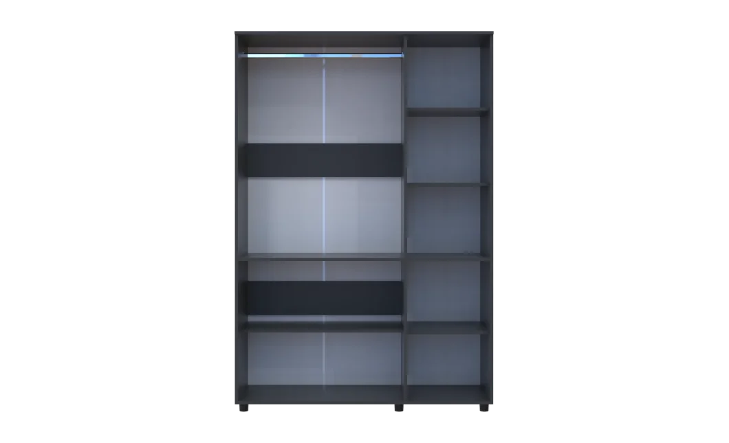 Skříň na oblečení Doros Thorn Antracit 3 DTD tyč 135х51.6х200 (44900491)