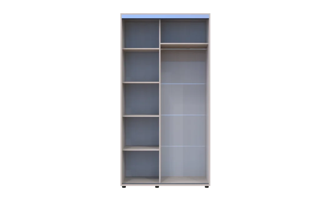 Šatní skříň s posuvnými dveřmi Doros Sigma Slim Kašmír 2 dveře 110x60x214.4 (42005454)