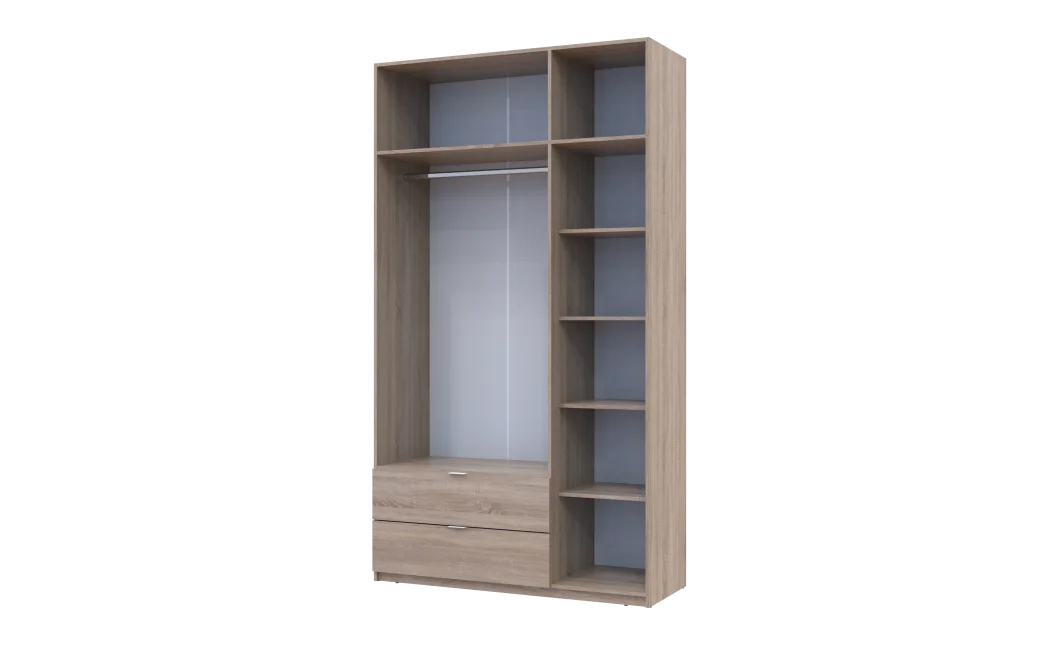 Šatní skříň Lukas Dub Sonoma/Dub Sonoma 3 dveře 135x50x240 (80737803)