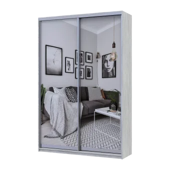 Šatní skříň Doros City Light Borovice Natti 2 zrcadla 120×60×225 (80736502)