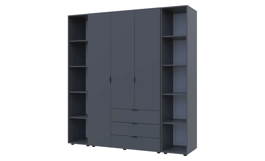 Set Doros Gelar se 2 regálů Grafit 3 dveře 192,6×49,5×203,4 (42005060)