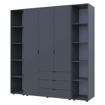 Set Doros Gelar se 2 regálů Grafit 3 dveře 192,6×49,5×203,4 (42005060)